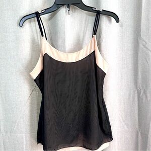 Women's Black and Cream Camisole. Size small.